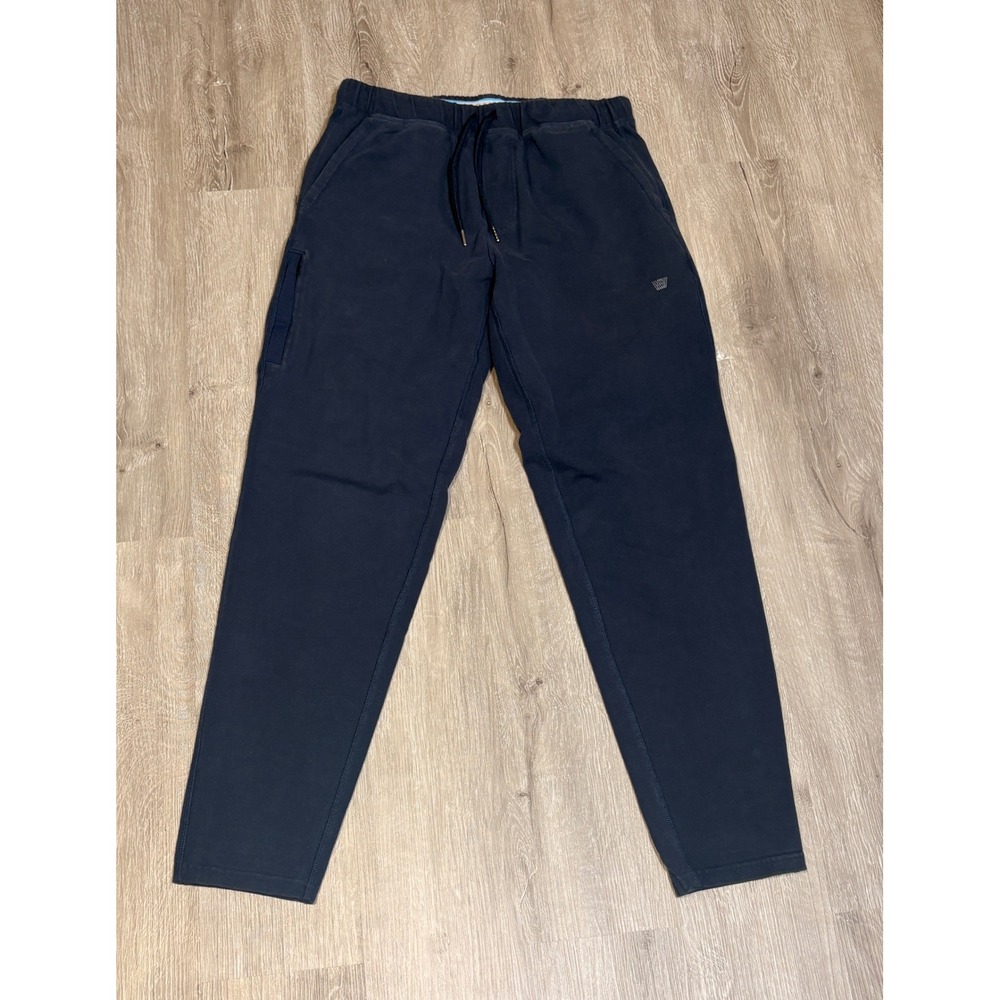 Mack Weldon Ace Sweatpants Mens Medium Tall Navy Blue Cotton Blend Joggers